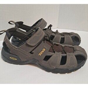Teva Men's M Forebay Sports Sandals - Gray & Brown US Size 10